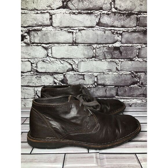 John Varvatos Brown Leather Hipster Chukka LaceUp Ankle Boots Men Sz 10M US/43EU - Picture 7 of 16